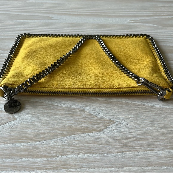 Stella McCartney Falabella Pouchette Bag Yellow Vegan Leather NEW - Picture 5 of 16